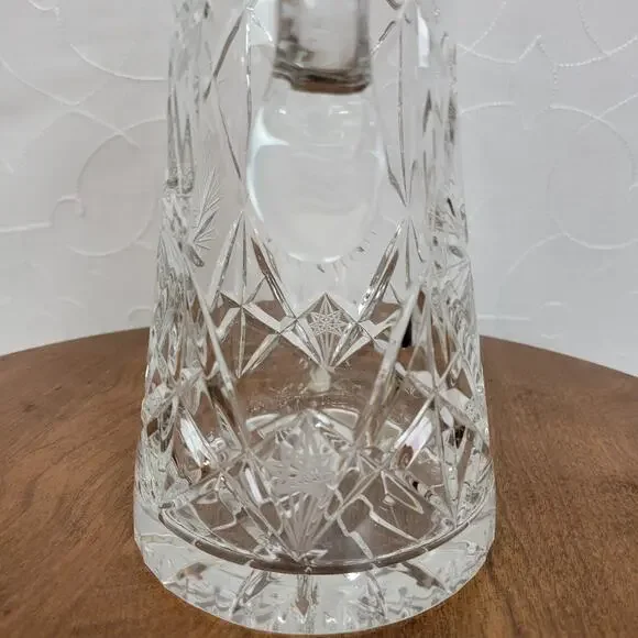 Vintage Antique American Brilliant Crystal Clear Cut Glass Pitcher 9.5" - Picture 9 of 10